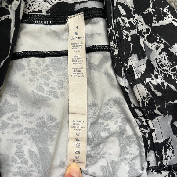 Lululemon | Fast & Free 7/8 Tight II Nulux 25, Interlaced Starlight Black, size6 - Picture 10 of 10